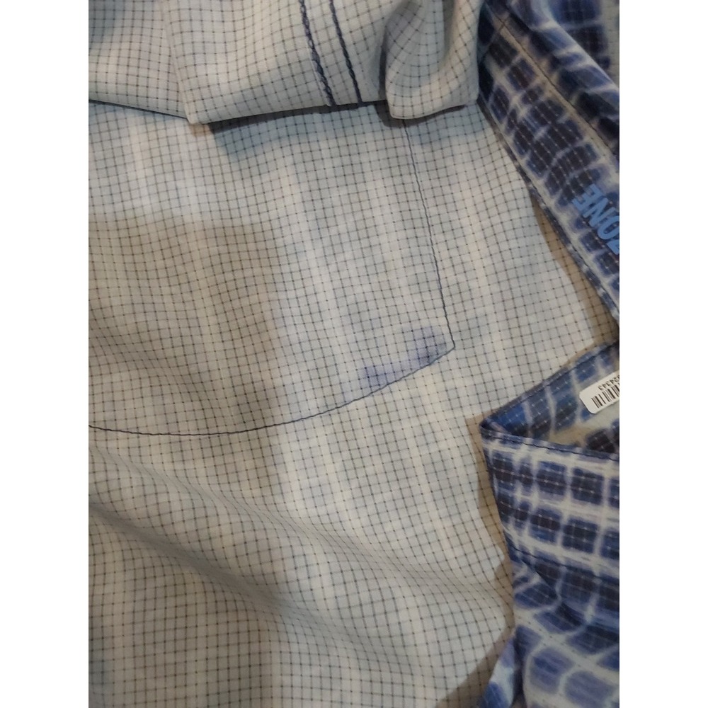 Tommy Bahama IslandZone Shirt Mens Large Blue Geometric Button Up Stretch Casual - Picture 14 of 14